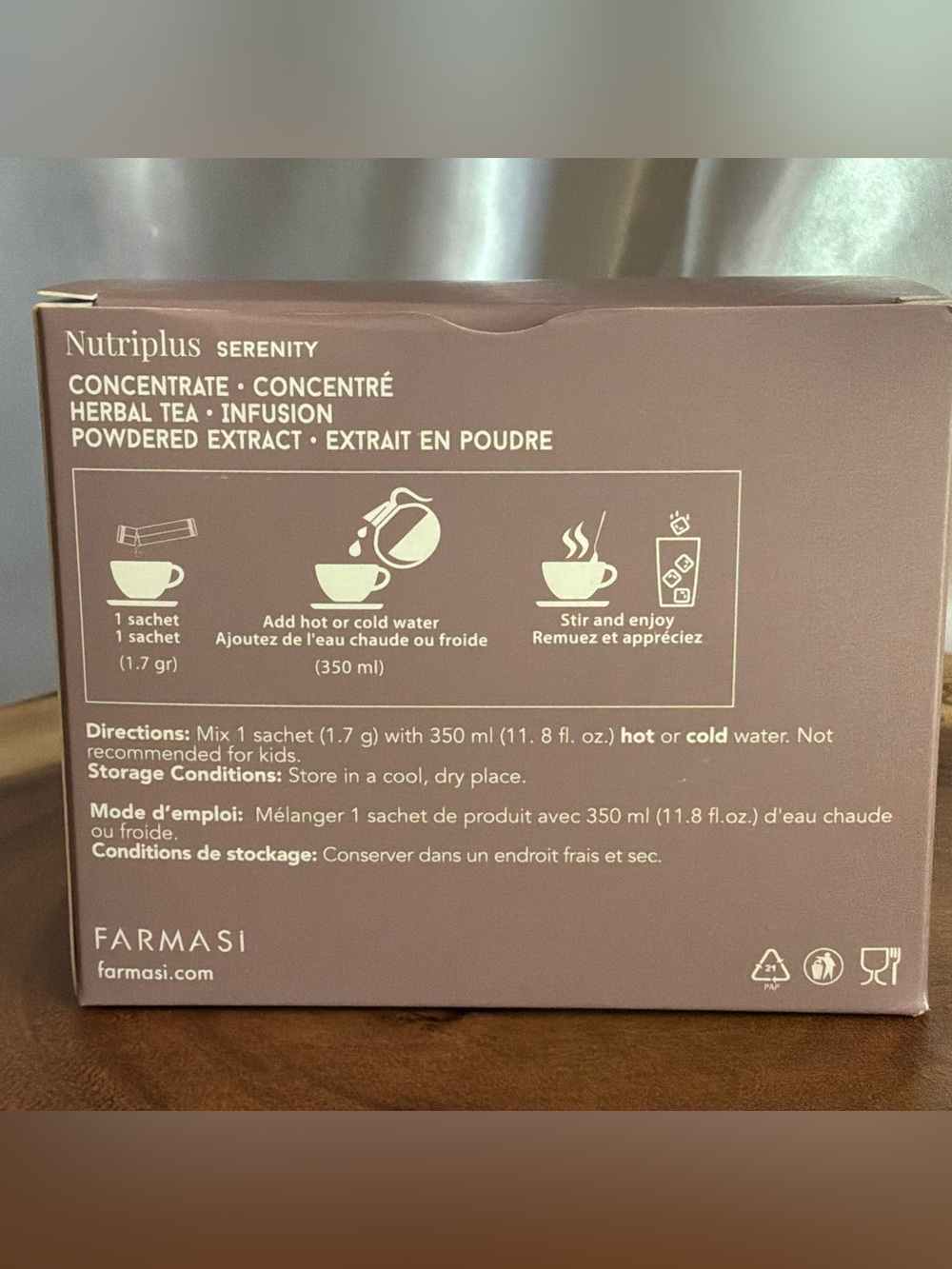🌙✨🏷️ Farmasi Nutriplus Serenity Tea Box - Raspberry Flavor - Picture 2 of 4